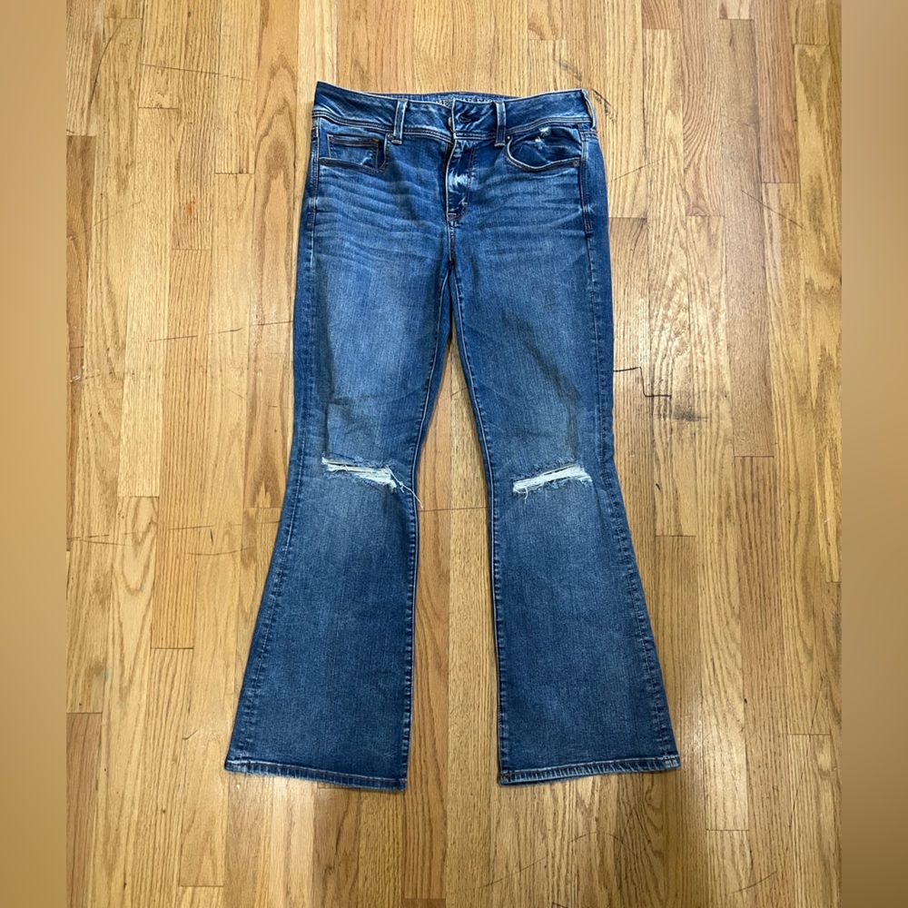 American Eagle Kickboot Distressed Jeans